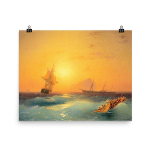 Ivan Aivazovsky - American ships off the Rock of Gibraltar