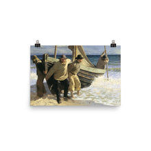 Load image into Gallery viewer, Oscar Björck - Launching the boat. Skagen
