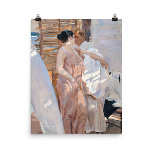 Joaquín Sorolla y Bastida - The Pink Robe. After the Bath