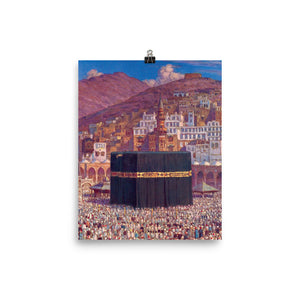 Etienne Dinet - The Prayer around the sacred temple of Kaaba in Mekka