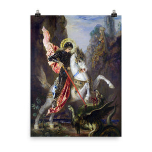 Gustave Moreau - Saint George and the Dragon - painting