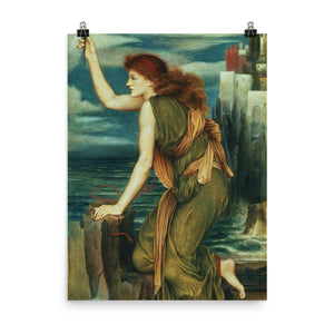 Evelyn De Morgan - Hero Holding the Beacon for Leander