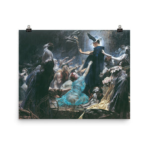 Adolf Hirémy-Hirschl - The Souls of Acheron - Norwegian Folklore, Occult Art, Macabre Decor, Scandinavian, Odin, Wotan, Swedish Fairy