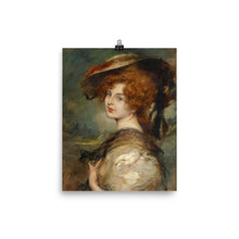 Load image into Gallery viewer, Leopold Schmutzler - Portrait of a lady with red hair and hat
