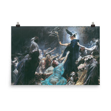 Load image into Gallery viewer, Adolf Hirémy-Hirschl - The Souls of Acheron - Norwegian Folklore, Occult Art, Macabre Decor, Scandinavian, Odin, Wotan, Swedish Fairy
