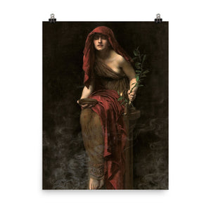 John Collier - The Priestess of Delphi - painting