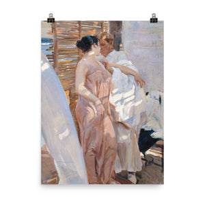 Joaquín Sorolla y Bastida - The Pink Robe. After the Bath