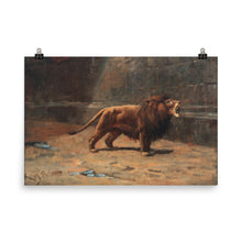 Load image into Gallery viewer, Valdemar Irminger - A Roaring Male Lion in the Coliseum
