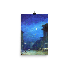 Load image into Gallery viewer, Louis Eilshemius - City street in moonlight
