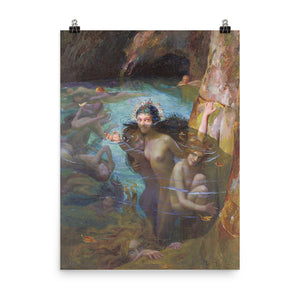 Gaston Bussiere - Sea Nymphs at a Grotto