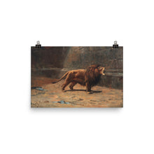 Load image into Gallery viewer, Valdemar Irminger - A Roaring Male Lion in the Coliseum
