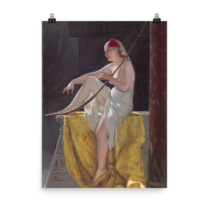 Luis Ricardo Falero - Egyptian Woman With Harp