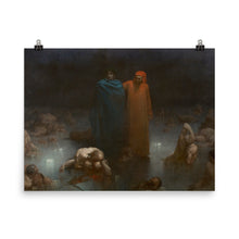 Load image into Gallery viewer, Gustave Doré - Dante and Virgil in the Ninth Circle of Hell
