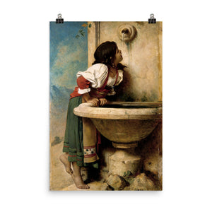 Léon Bonnat - Roman Girl at a Fountain