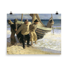 Load image into Gallery viewer, Oscar Björck - Launching the boat. Skagen
