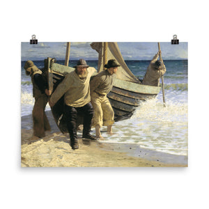 Oscar Björck - Launching the boat. Skagen