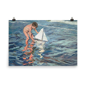 Joaquín Sorolla y Bastida - The Little Sailing Boat