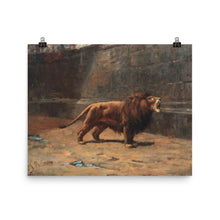 Load image into Gallery viewer, Valdemar Irminger - A Roaring Male Lion in the Coliseum
